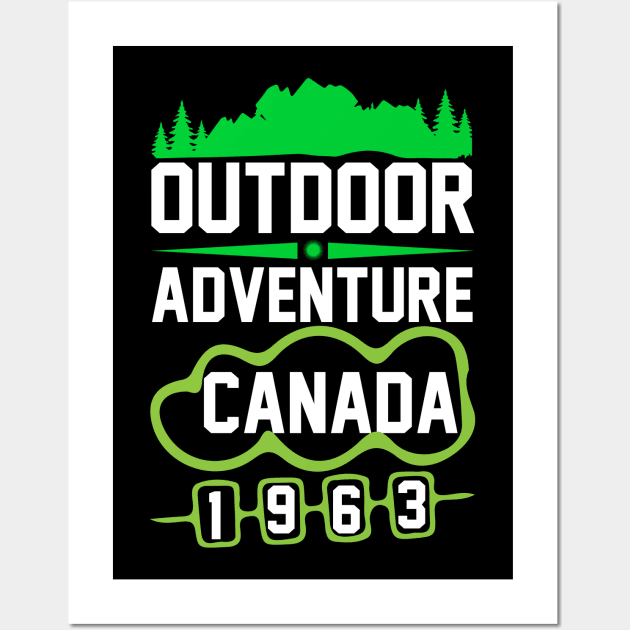 Outdoor Adventure Canada 1963 T Shirt For Women Men Wall Art by Pretr=ty